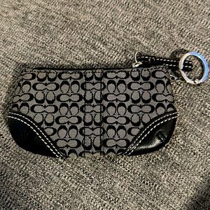 Coach signature keychain/coin/ID purse